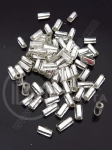 Tije de sticlă 7x3.5mm transparente cu centru argintiu 1 pachet 40g 331667