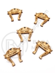 Potcoavă de lemn pentru noroc 24x23mm gaură 2mm 1 pachet 10 pcs 181552