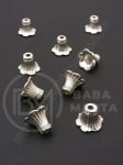 Mărgele SSV pălărie 12x9mm argintiu gaură 2.5mm 1 pachet 80 buc 318658