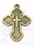 Pandantiv cruce metalică 50x36mm 1 buc 307253