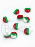 Mărgele de rășină albe, verzi, roșu 10x5mm 1 pachet 50 buc 312520