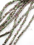 Cub de hematit 2mm, gaură nemagnetică 0.6mm ~200 buc ~40cm1wt 353230