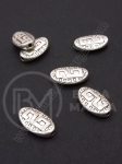 Margele metallice 15x9x4mm culoare argintie 1 pachet 5 buc 306169