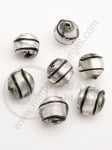 Mărgele de sticlă 12mm gaură lampwork 2mm 1 buc 335192