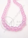Glass margele 6mm imitație roz Opal gaură 1.3mm 80cm ~140 buc 1 buc 343770