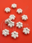 Ață de flori alb-argintiu 10x5mm 1 pachet 40g ~121 bucăți 311891