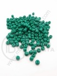 Margele de sticla verde solid 4mm 50g 334112