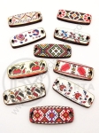 Țiglă de lemn 30x12x3mm BRODERIE gaură 4x2mm 1 pachet 10 buc 182200