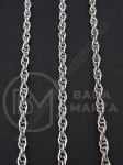 Lanț metalic 0.6x3mm culoare argintie 1 metru 302144