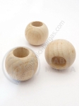 Bilă de lemn naturală ~24mm gaură ~12mm 1 pachet 10buc 321315