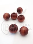 Bilă de lemn maro 14mm gaură 4.5mm 1 paquet 40g ~50 buc 321296