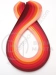 Panglici quilling 3mm x 390mm gamă roșie 1 pachet 6 culori x 20 bucăți - 120 bucăți 175077