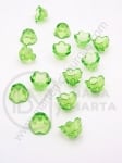 Floare 10x6mm verde gaură 1.5mm 1 pachet 40g ~160 buc 312733