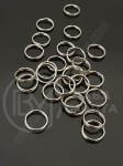 Inel din steel 8mm argintiu doua spirale 100 pcs 307683