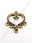 Pandantiv Cercei 21x19mm culoare bronz antic 10 buc 308285