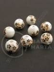 Bilă de porțelan 10mm vopsită gaură 3mm 1 buc 335221