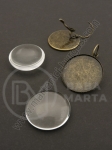 Cercei spate 26x38mm bronz antic 1 pachet 2 buc (1 pereche) 301294