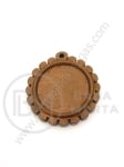 Pandantiv din lemn pentru bijuterii lăcuit 39x37x5mm bază de montare 25mm 1 pachet 3 buc 182115
