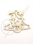 Figurină de Crăciun 77x77x2mm din lemn 1 pack 5 pcs 182062
