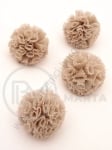 Pompom textil ~25mm gri deschis 1 pachet 10 buc 461378