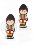 Figurină din lemn 48x17x2.5mm boy 1 pack 10 pcs 182447