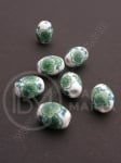 Mărgele de porțelan 10x8mm gaură pictătă 2.5mm 1 buc 335071