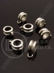 Margele metallice 11x8x4mm culoare argintie 1 pachet 10 buc 308356