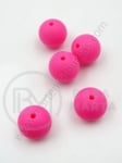 Bilă de mărgele din silicon cu gaură de 15 mm, 2 mm, 1 paquet, 5 pcs. 317076