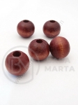 Bilă de lemn maro ~gaură 18mm ~5.5mm 1 paquet 40g ~20buc 321312