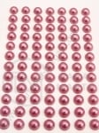 Mărgele acrilice semisferică cu lipici 6mm 84 buc 1 autocolant 181191