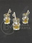 Pandantiv ursuleț din borcan de sticlă 29x14mm 1 pachet 2 buc 335745