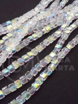 Șir cub cristal 4mm transparent AB ~100 bucăți ~44cm 1 bucată 342527