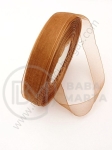 Panglică organza 15mm maro închis ~45 metri 451260