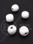Bilă de lemn 14x13mm, gaură albă 4mm, 1 pachet 40g ~46buc 321172