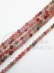 Cuarț căpșuni ~ bilă fațetă de 4 mm ~ 100 buc ~ 39 cm 1 greutate 353104