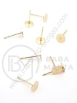 Închizatore cercei 12x6x0.8mm OȚEL (304) placat cu aur 1 pachet 4 buc 305745