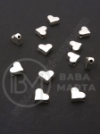 Margele metallice 6x7x3mm inimă argintie 1 pachet 20 buc 309147