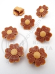 Mărgele trifoi 18x7mm imitație lemnă 8x3mm 1 pachet 40g ~54 buc 312673