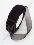 Panglică organza 25mm neagră ~45 metri 451599