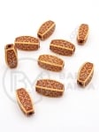Mărgele 14x6.5mm imitație lemnă 1.5mm 1 pachet 40g ~100 buc 312814
