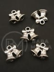Clopoței de Crăciun 14x16x5mm, culoare argintie, 1 pachet, 10 buc. 306437