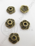 Margele de floare de 9 mm. bronz antic 50 buc. 309136