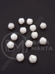 Glob de rosa 8x7mm perlă albă 1 paquet 40g ~177 buc 312092