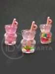 Pandantiv ursuleț din borcan de sticlă 20x13mm 1 pachet 2 buc 335803