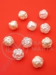 Mărgele perlă roz 10x10mm mix ecru 1 pachet ~45 buc 312280