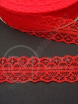 Panglică de dantelă 28mm roșie 10 metri 451345