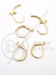Închizatore cercei 15x10x1.5mm OȚEL (304) placat cu aur 1 pachet 4 buc 305744