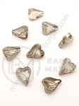 Inimă cristal 13x10x6mm Swarovski imitație gri efect AB 1 pachet 5 bucăți 335390