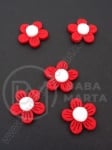 Floare din fetru red 22mm 1 pachet 10 bucati 181720