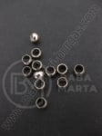 Bilă metalică cu orificiu 4,5x3,2 mm, orificiu argintiu 3 mm, 50 buc. 301084
